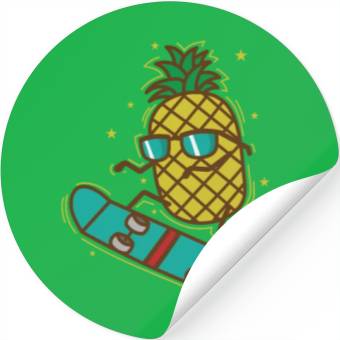 Discover Pineapple rides Skateboard sweet Fruit Stickers