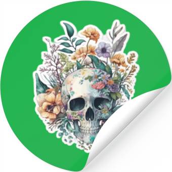 Discover Botanical Skull Design Stickers