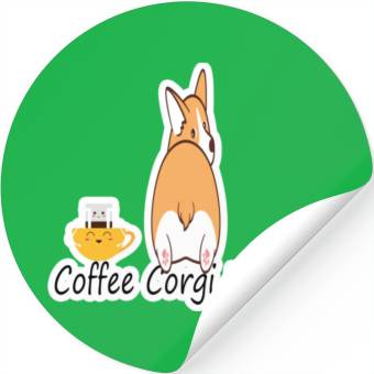 Discover Coffee Corgi Love It Stickers