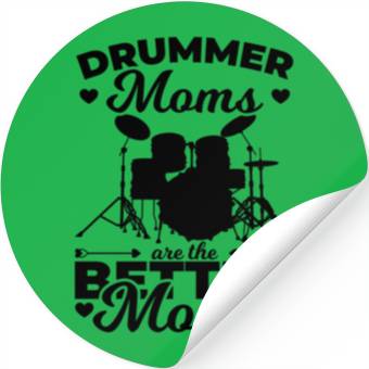 Discover Drummer Mama Drum Player Drum Kit Stickers