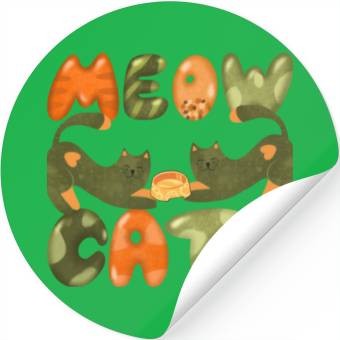 Discover Meow cat Stickers