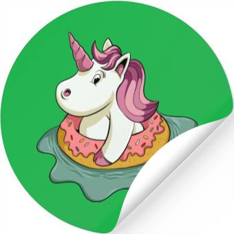 Discover Unicorn Swimming Stickers