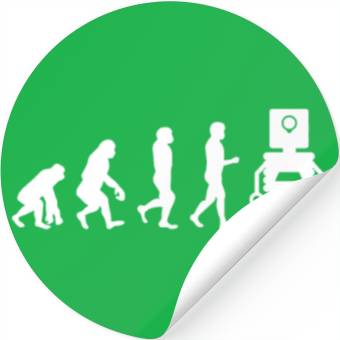 Discover Funny Robotic Machine Learning AI Evolution Robot Stickers