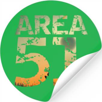 Discover Area 51 UFO Design Stickers