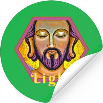 Discover LIGHT Jesus as Buddha Stickers