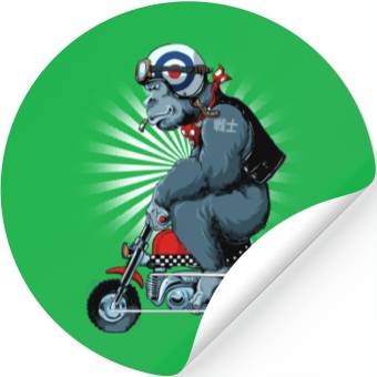 Discover Gorilla Monkey Bike Stickers