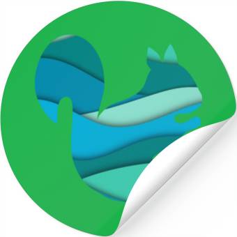 Discover Teal Squirrel Stickers