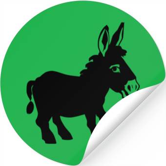 Discover Donkey Vector - Single Color Stickers