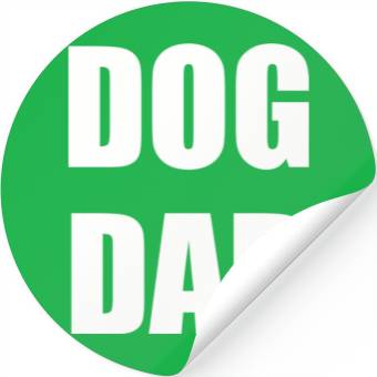 Discover DOG DAD - cute dog Stickers