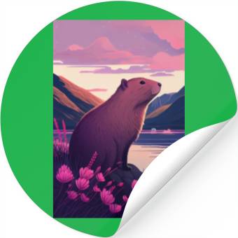 Discover Capybara Nature Capibara Stickers