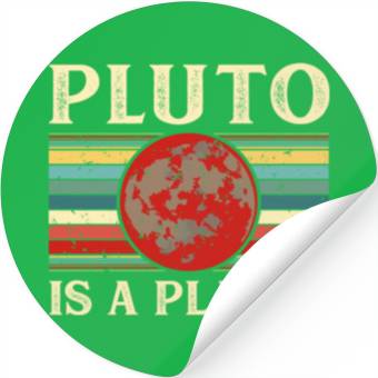 Discover Pluto is a Planet Space Astronomy Science Geek Stickers