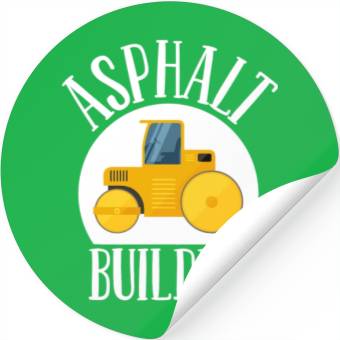 Discover asphalt builder street builder construction worker Stickers
