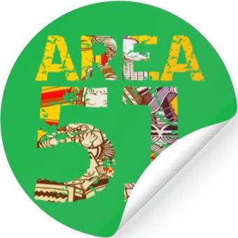 Discover Area 51 UFO Design Stickers