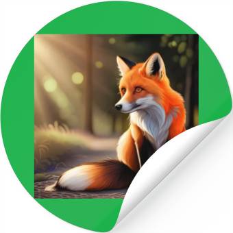 Discover Logo Fox Stickers
