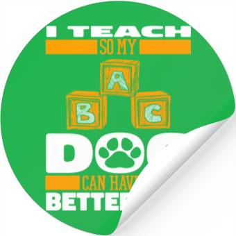 Discover Daycare Teacher Dog Stickers