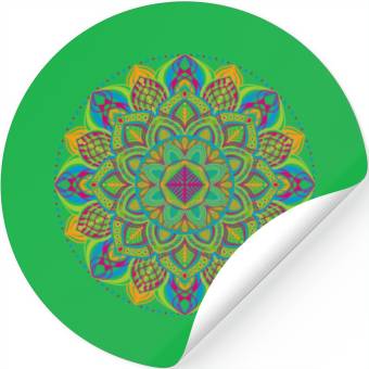 Discover pattern Mandala flowers , Stickers Stickers