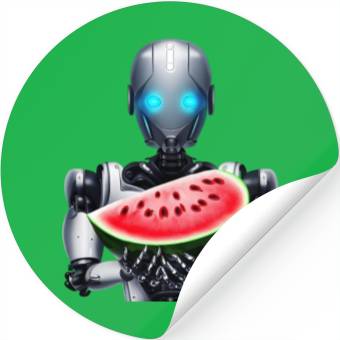 Discover Watermelon for the robot Stickers
