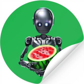 Discover Watermelon for the robot Stickers