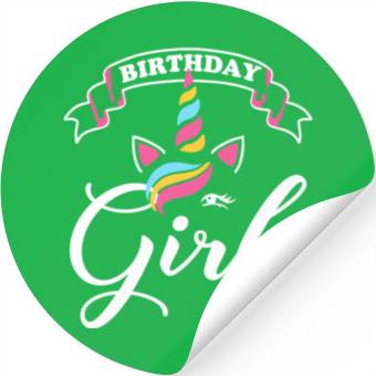 Discover Rainbow Unicorn Happy Party Stickers