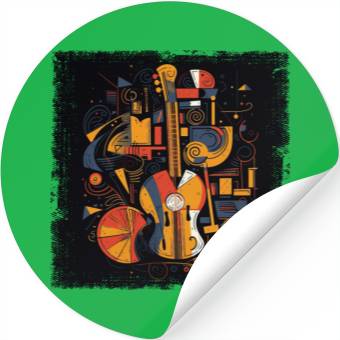 Discover Abstract music instruments Stickers