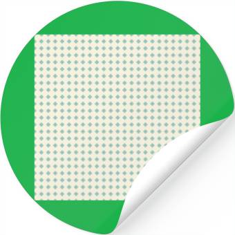 Discover Teal Squares Pattern Stickers
