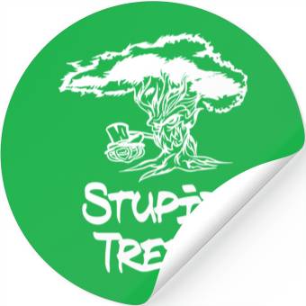 Discover Stupid Trees Disc Golf Stickers