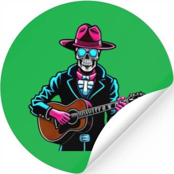 Discover guitar skeleton Stickers