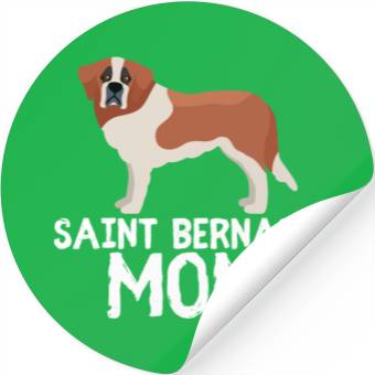 Discover saint bernard mom Stickers