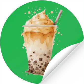 Discover Boba Bubble Tea 2 Stickers