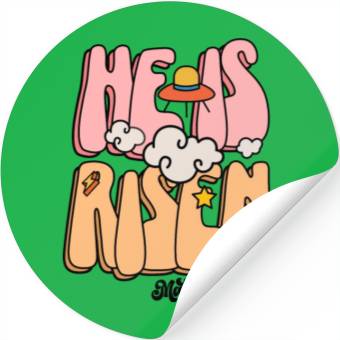 Discover He Is Risen Modern Christian Easter Stickers