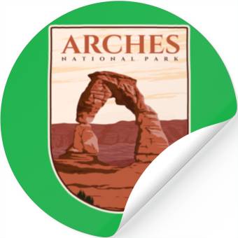 Discover Arches national park Stickers