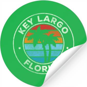 Discover Key Largo Florida Fl 70S Stickers