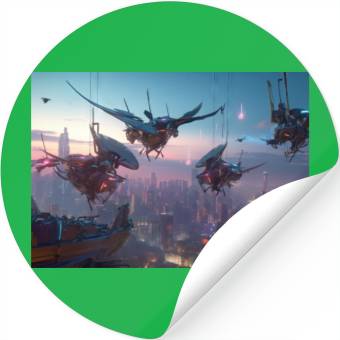 Discover The Future is in Flight Stickers