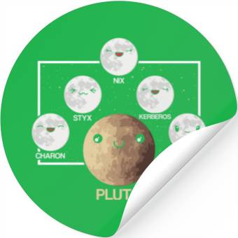 Discover Pluto Moons Planet Space Lover Solar System Stickers