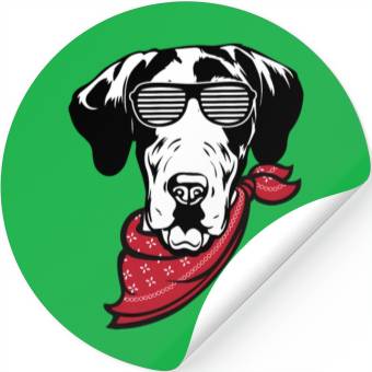 Discover Great Dane Face Shutter Glasses Stickers