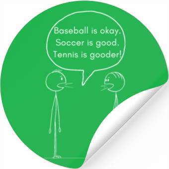 Discover Comedy Tennis Stickers