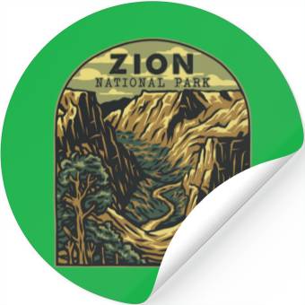 Discover zion national park Stickers