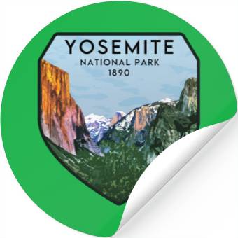 Discover yosemite national park Stickers