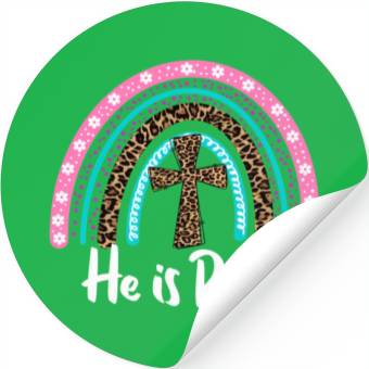 Discover Easter For Christian N Mom He Is Risen Leopard Stickers