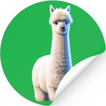 Discover fluffy alpaca Stickers