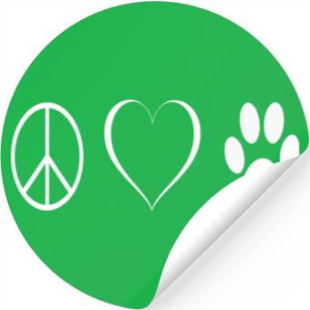 Discover Peace love animals Stickers
