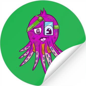 Discover Octopus Wearing an eye patch Stickers
