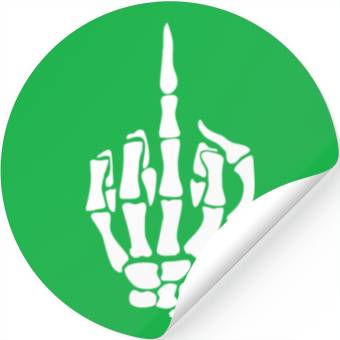 Discover eleton Middle Finger Stickers