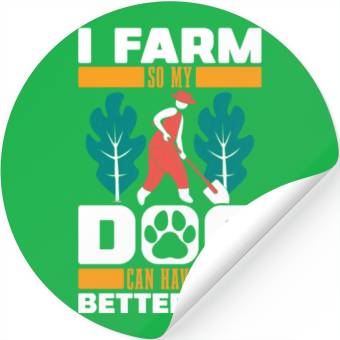 Discover Farming Farmer Dog Stickers
