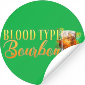 Discover Blood Type Bourbon Cocktail Bartender Stickers