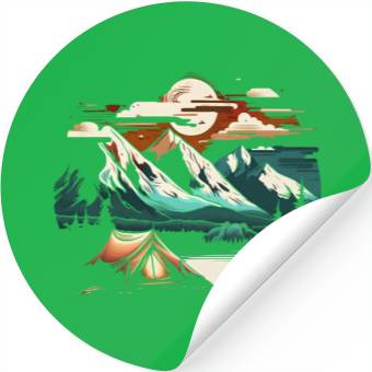 Discover Calm Wild Night Stickers