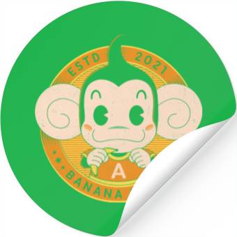 Discover Monkey Banana Lover Stickers