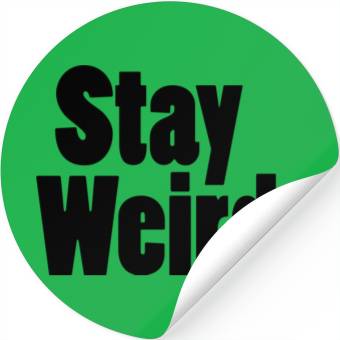 Discover Stay Weird Stickers