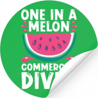 Discover Diving Diver Melon Commercial Diving Stickers