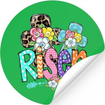 Discover Happy Easter For Christian Mom He Is Risen Leopard Stickers